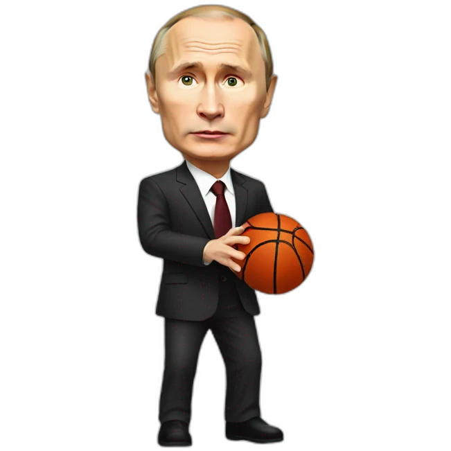 vladimir putin shooting a basketball emoji
