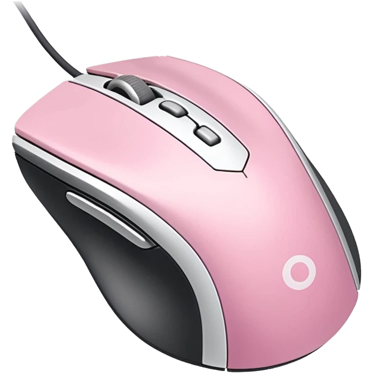 pink white  soft classic gaming mouse for macbook emoji