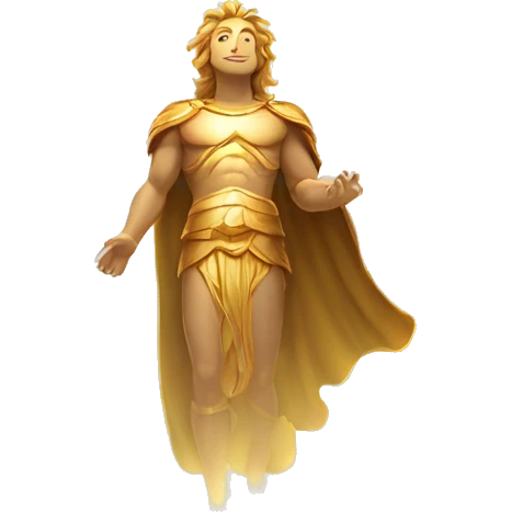 God rising in sky with light rays emoji