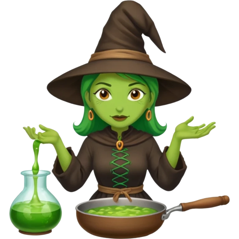 green witch cooking potion emoji