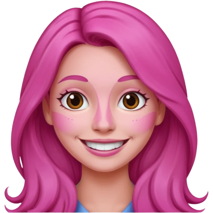 Woman with pink skin emoji