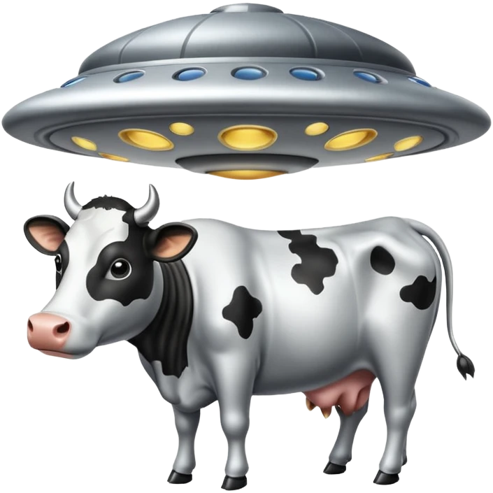 НЛО с коровой  emoji