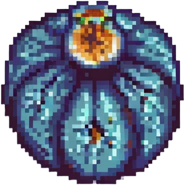 dried fig, retro and blocky pixel art emoji