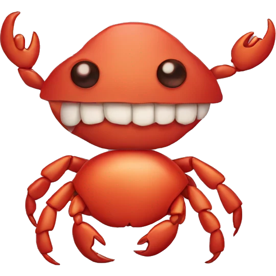Crab in a dress emoji