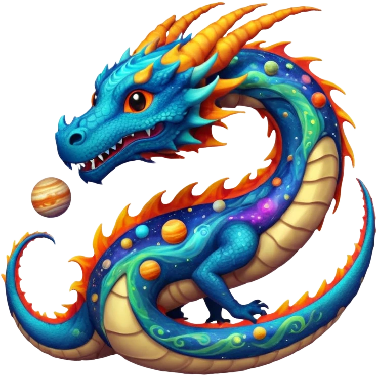 um dragão de planetas emoji