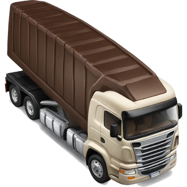 chocolate bar next to a big truck emoji