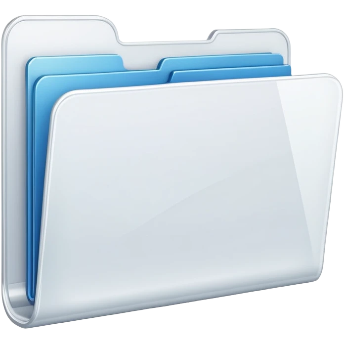 full white/transparent folder opened emoji