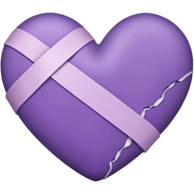 purple heart with bandage emoji
