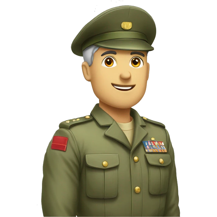 Homme faisant le salut militaire emoji