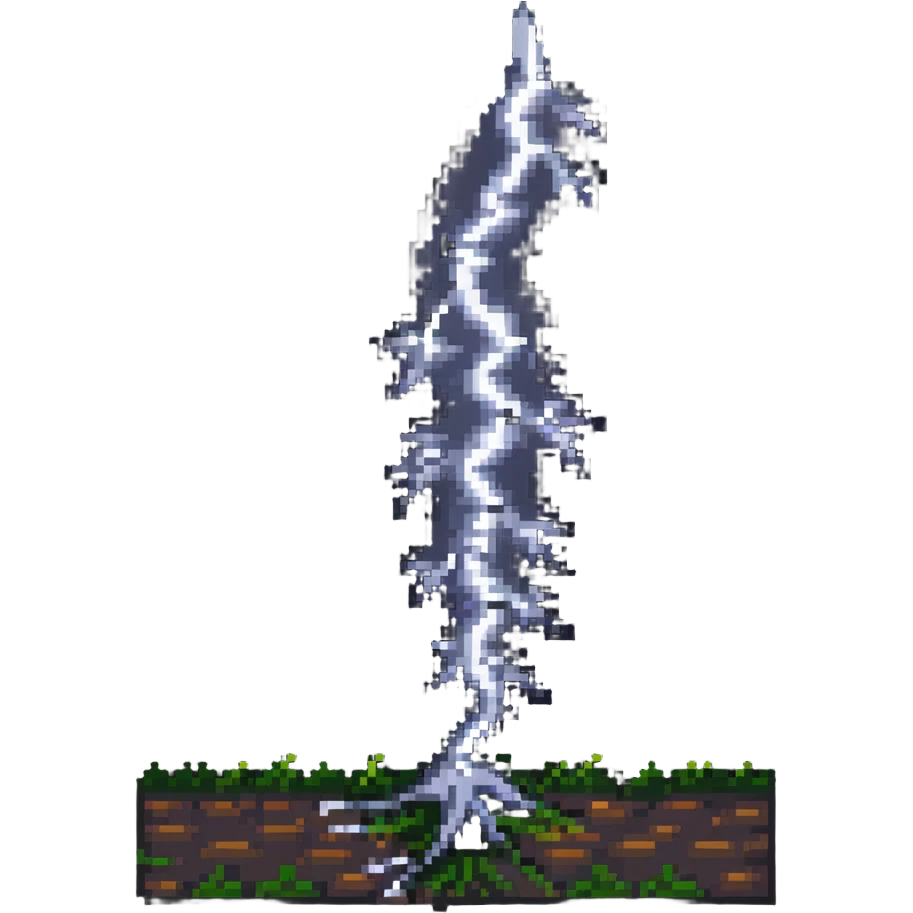 dramatic lightning strike hitting the ground emoji