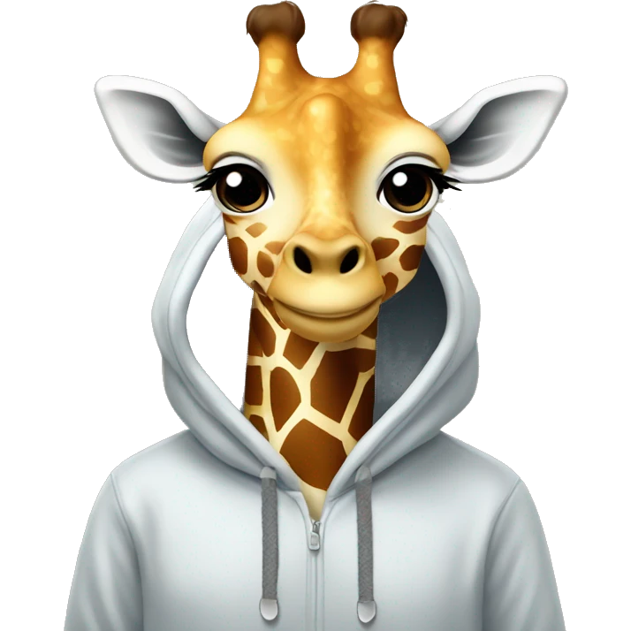 Giraffe wearing a hoodie emoji