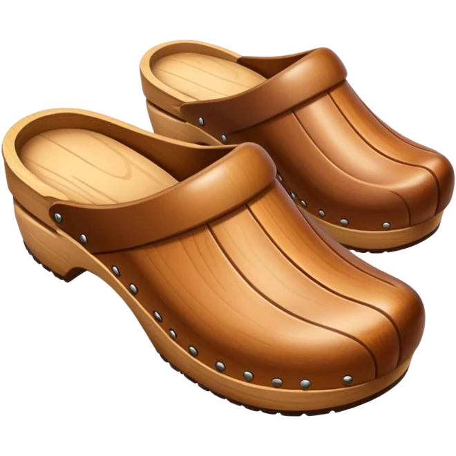 simple wooden traditional clogs emoji