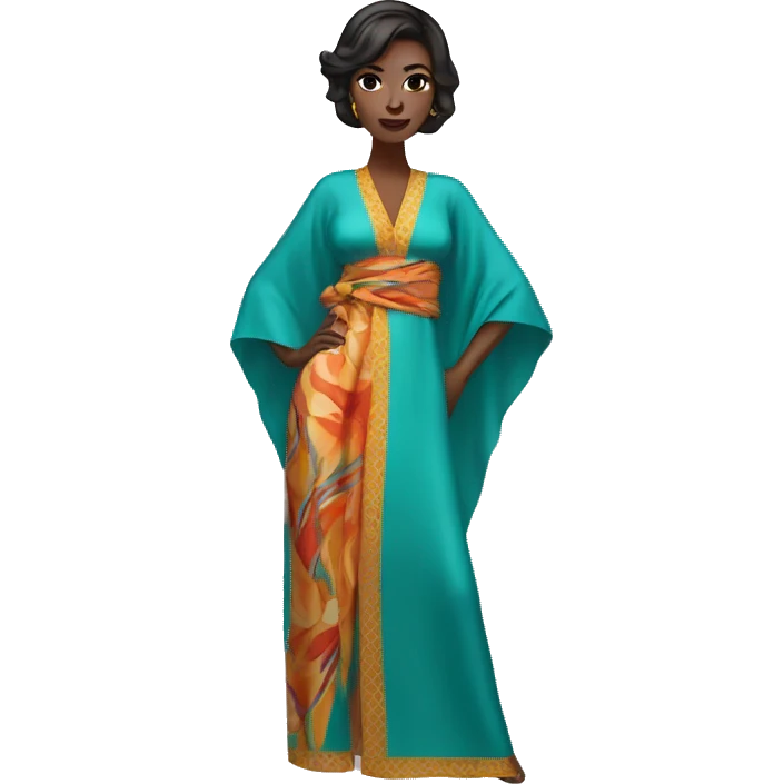Kaftan with power pose emoji