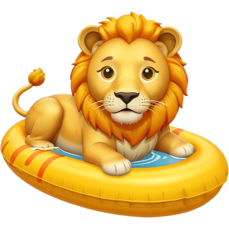 Animal Float with Lion emoji