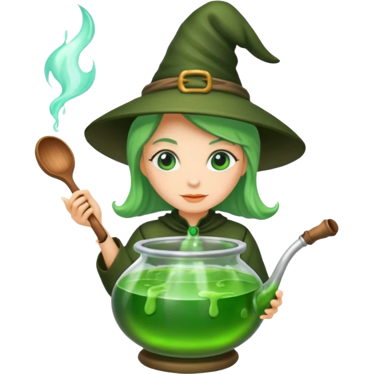 green witch cooking potion emoji