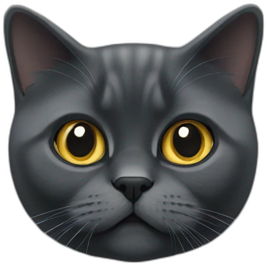 black British Shorthair lurking emoji