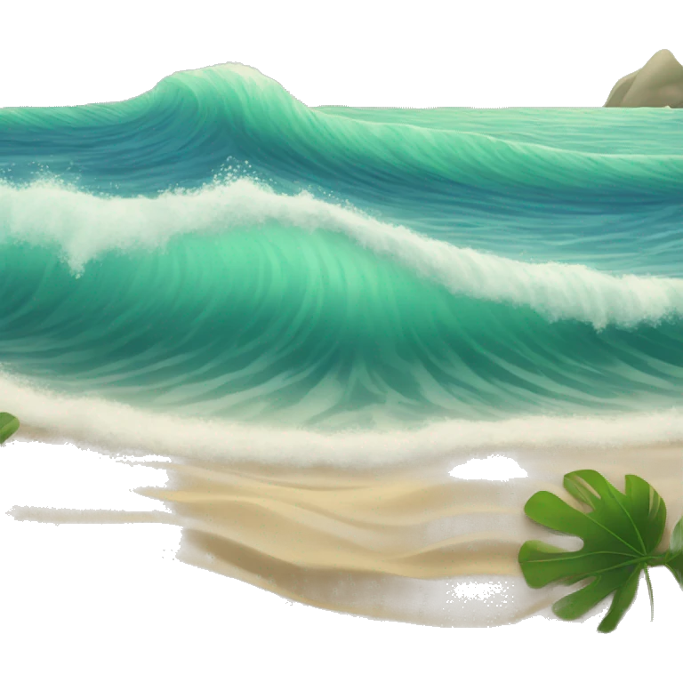 waves at beach emoji