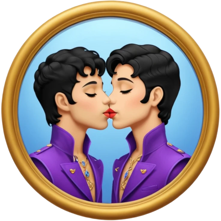 prince the singer kissing the mirror emoji