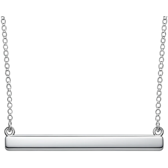 Silver horizontal bar necklace  emoji