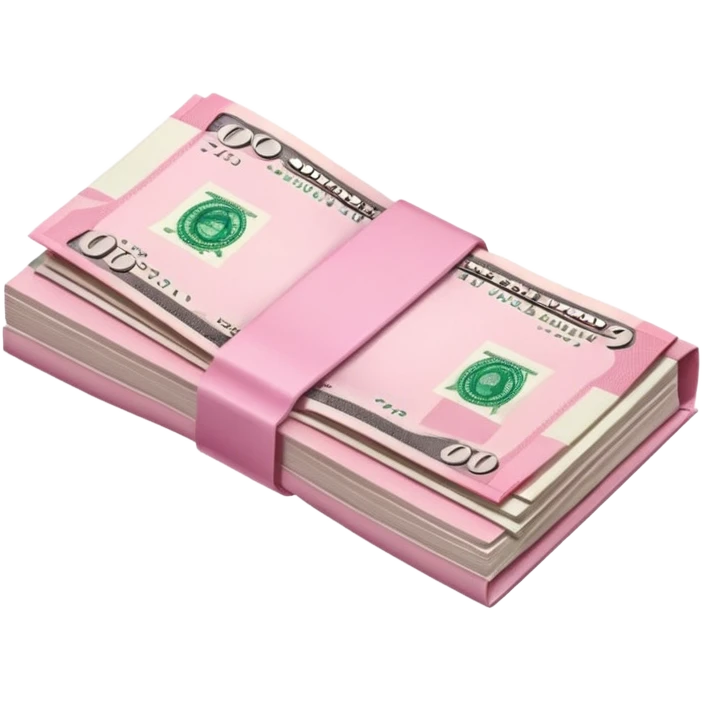 a pink piece of cash emoji