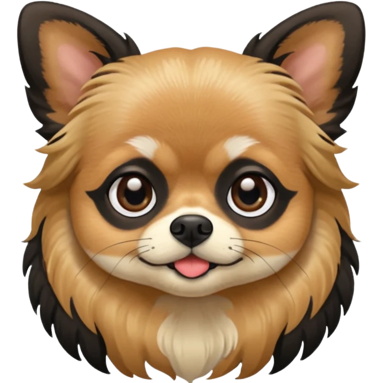 Black and tan Pekingese chihuahua mix emoji