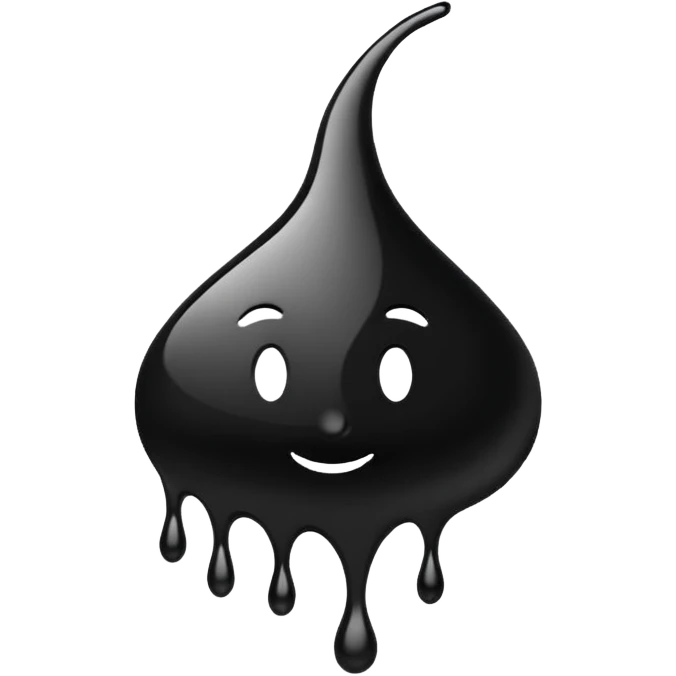 black ink spill emoji