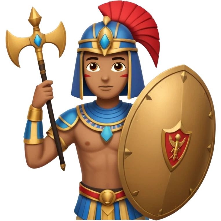 egyptian soldier with shield emoji