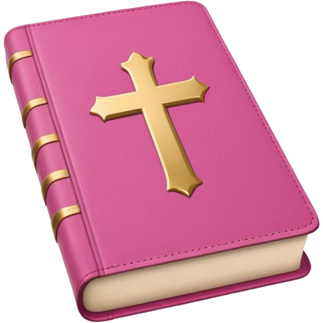 A minimalist pink bible emoji