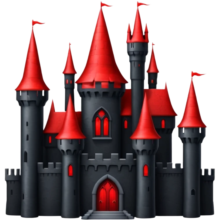 Dark Vampire Castle with the colors red and black emoji