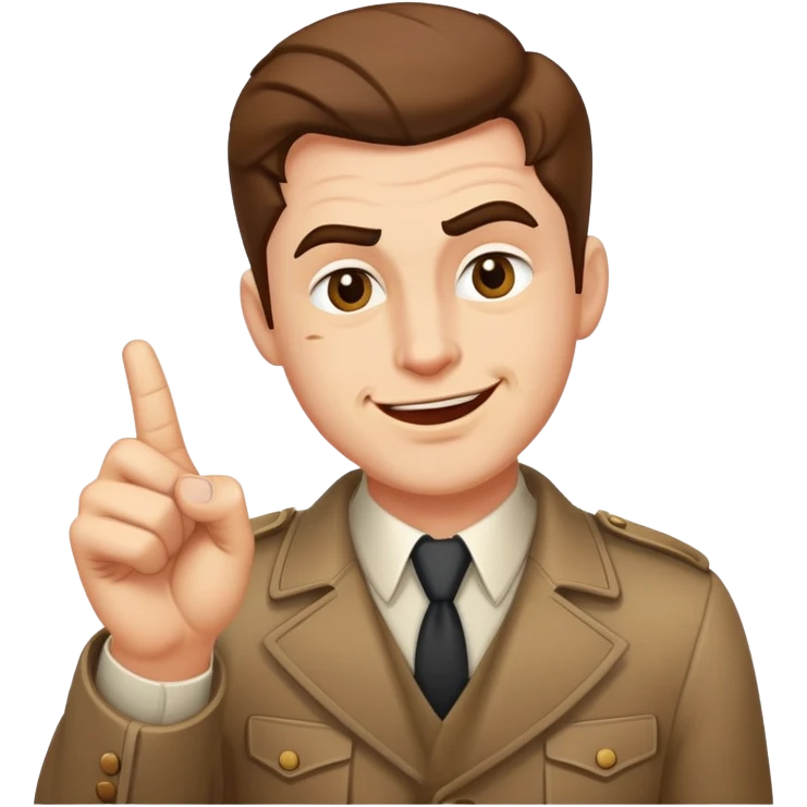 man winking and pointing fingers like a pistol emoji