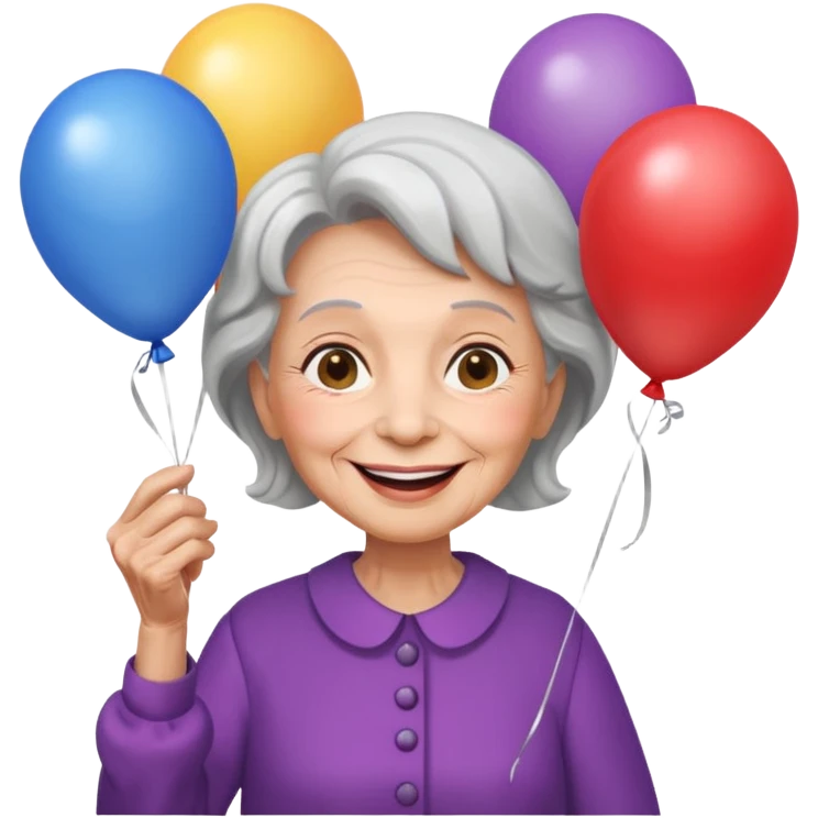 balloons holder ol woman emoji