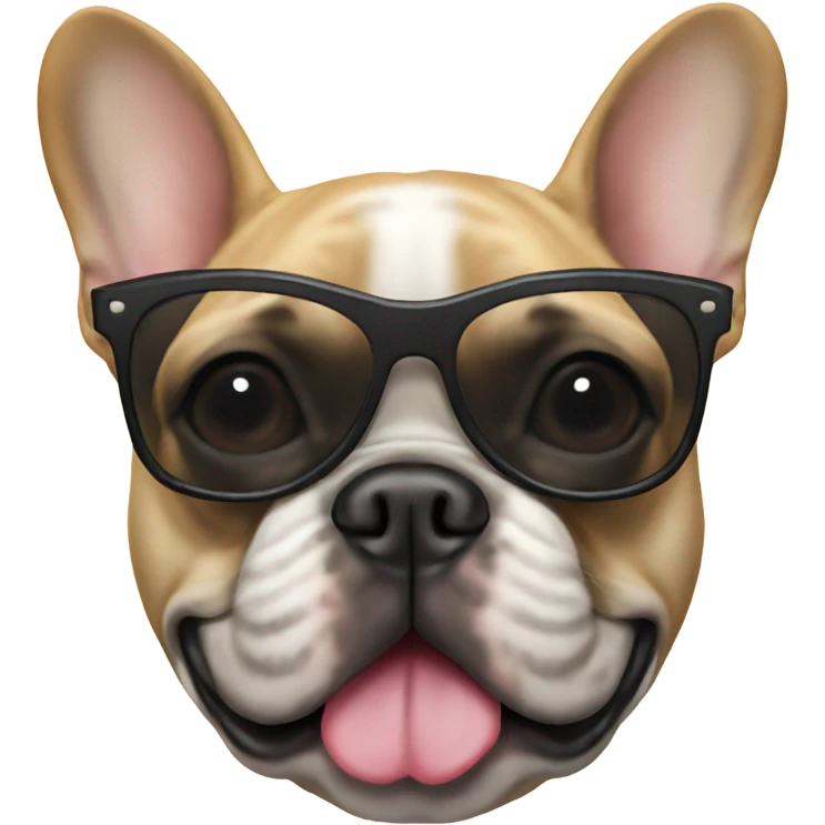 French bulldog with sunglasses emoji