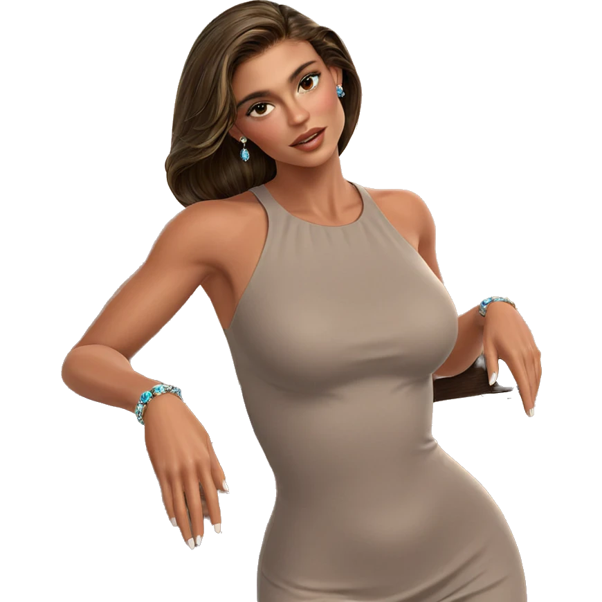 ocean beauty with elegant jewelry emoji