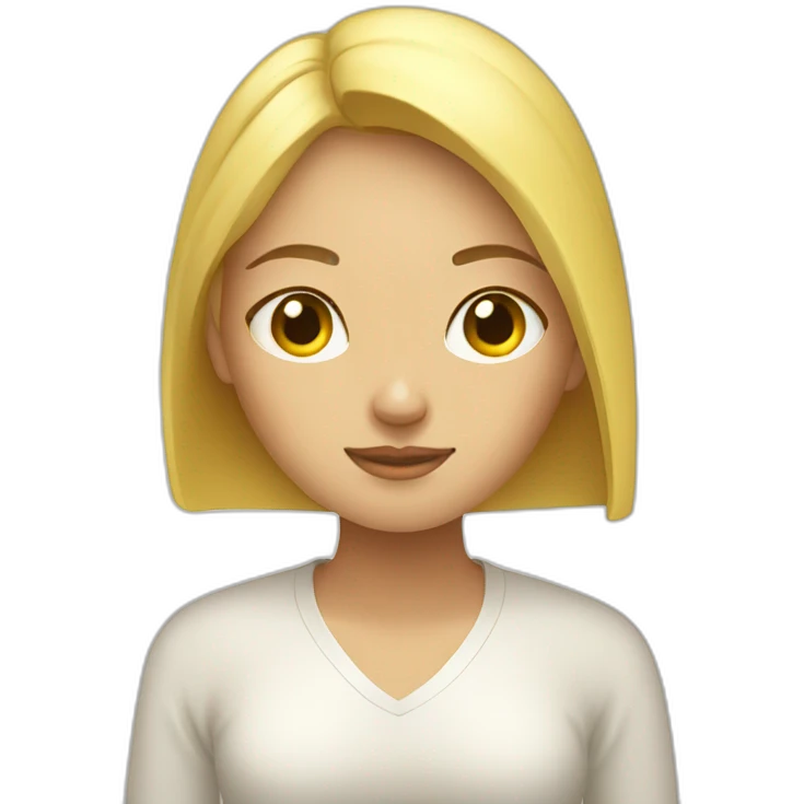 blonde girl meditation  emoji