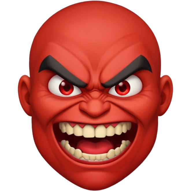 evil laugh, angry face emoji