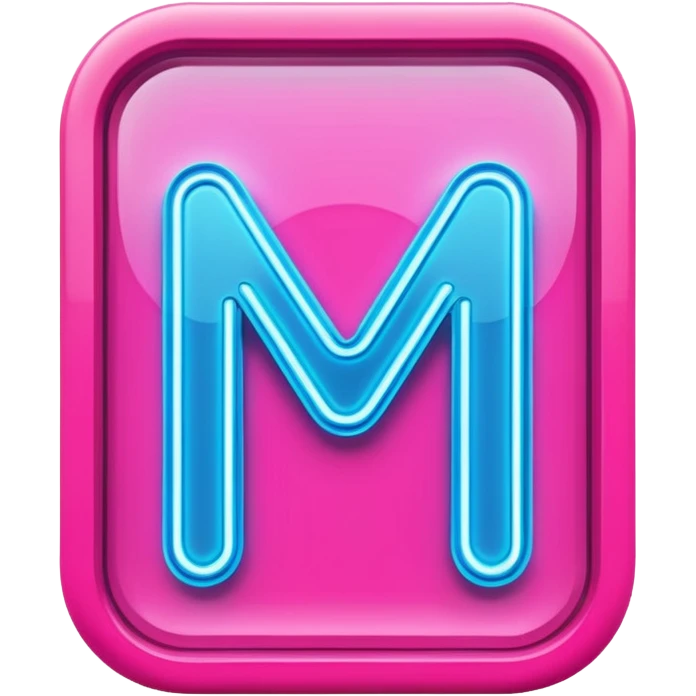 Neon Sign – Bright pink-blue glowing sign, futuristic font.
 emoji