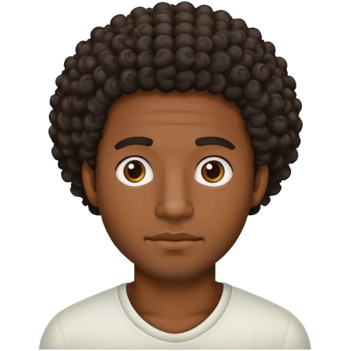 Black Mexican guy with curly hair emoji
