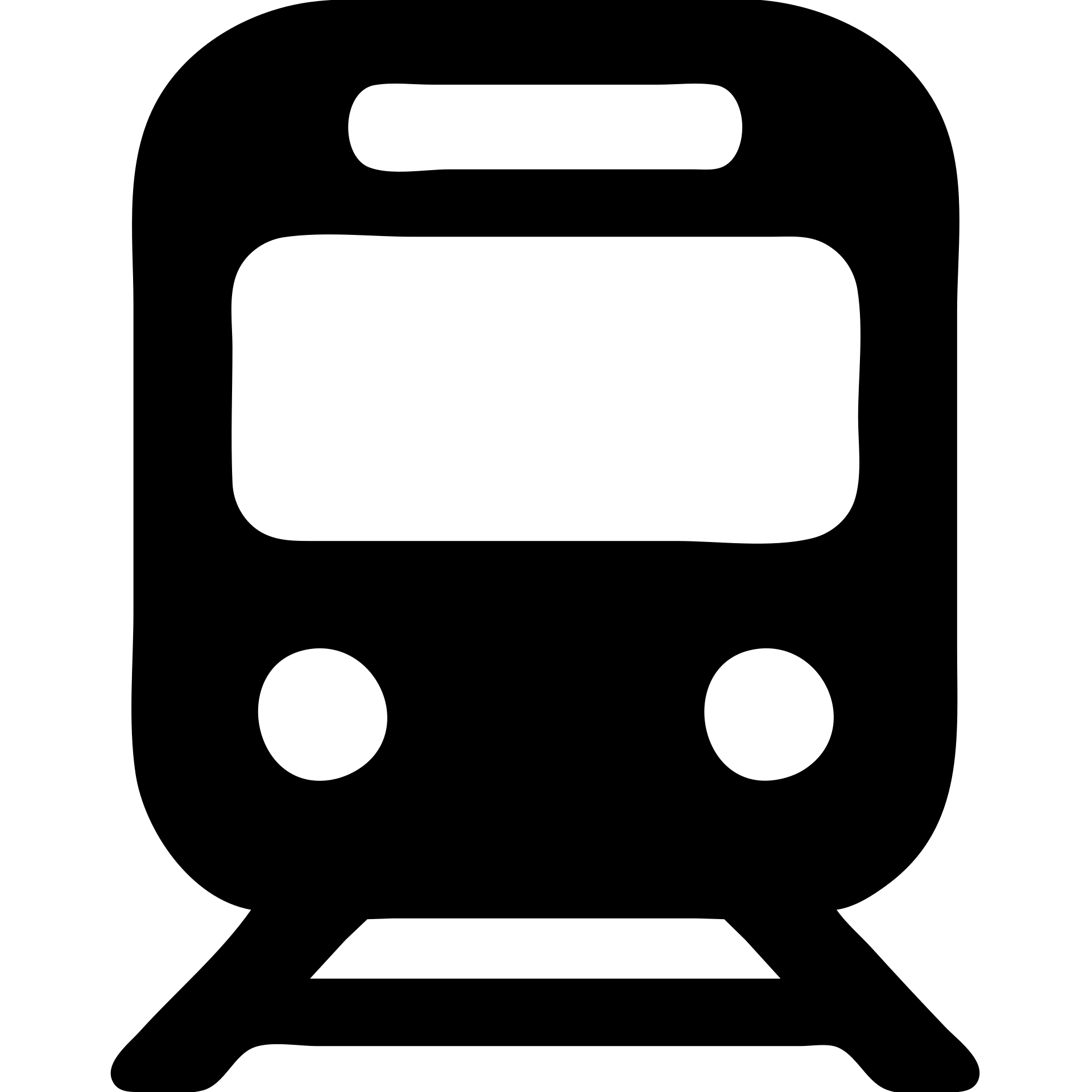 a subway train in solid style emoji