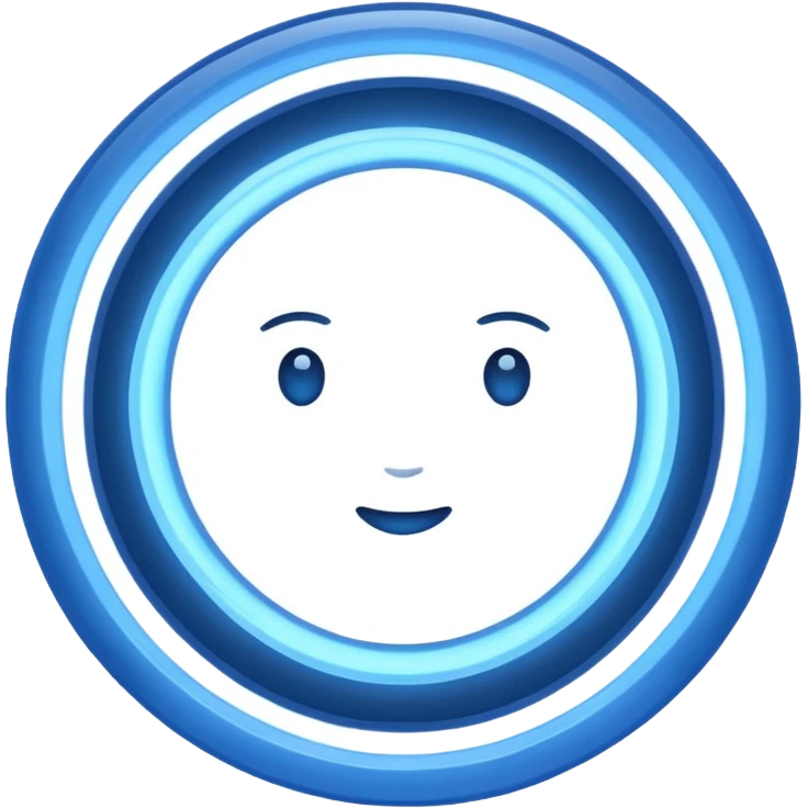 circular blue halo emoji
