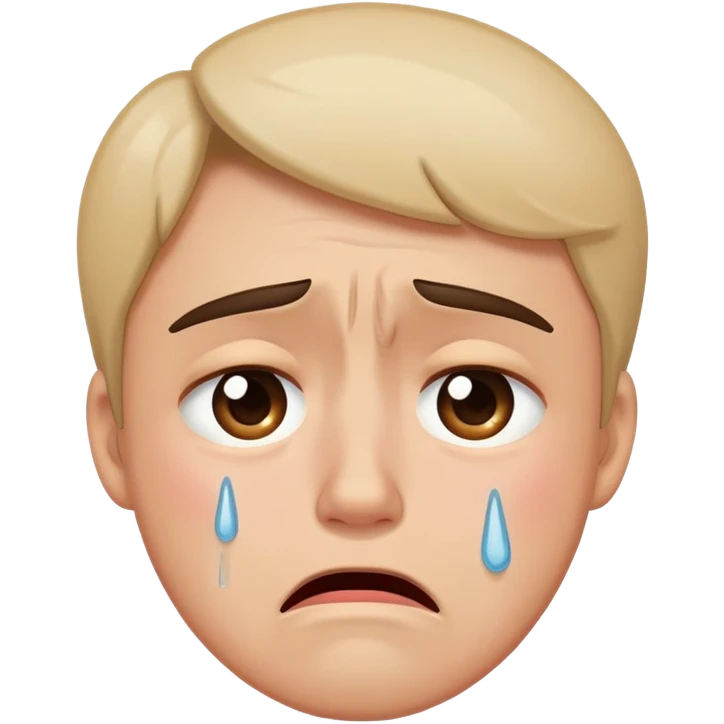 Distraught crying fave emoji