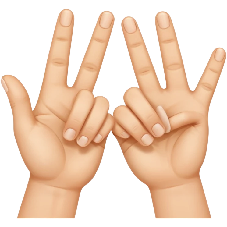 two hands showing double middle fingers, thumbs extended emoji