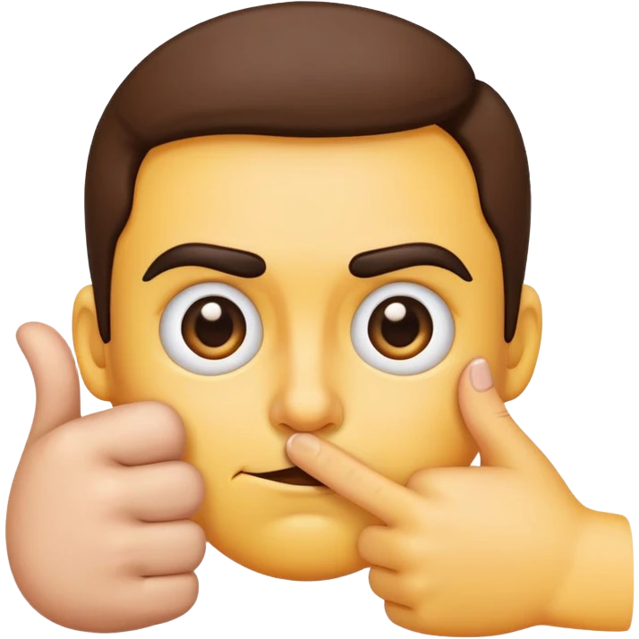 Emoji sucking thumb with thick eyebrows  emoji