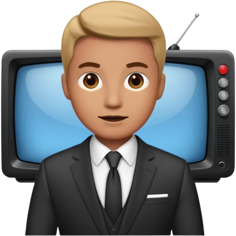 news speaker in televison studio emoji