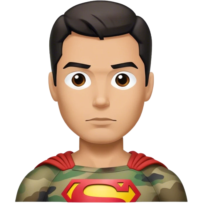 Superman in camouflage emoji