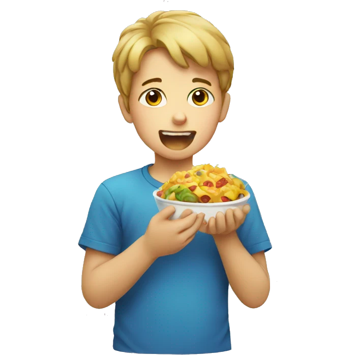 boy eating emoji