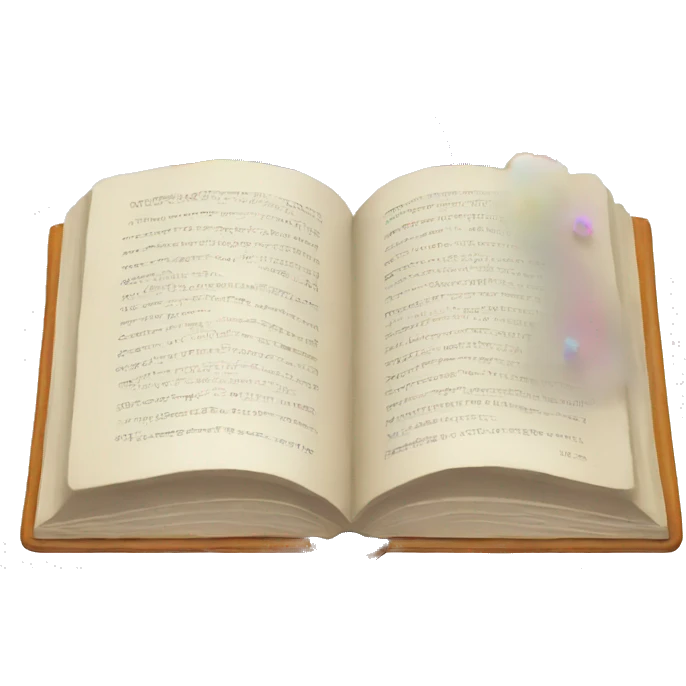 Open book with rainbow emoji