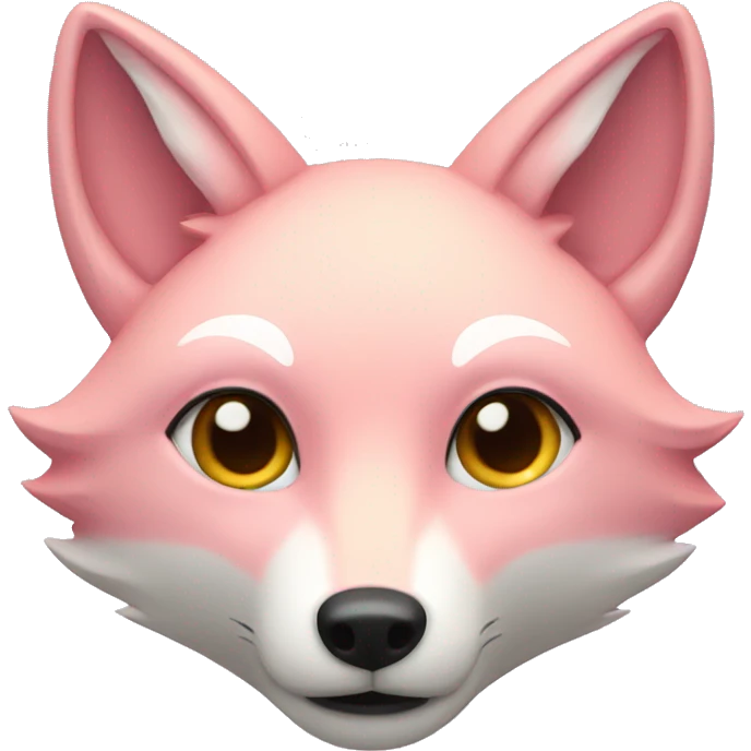 Pastel pink fox emoji