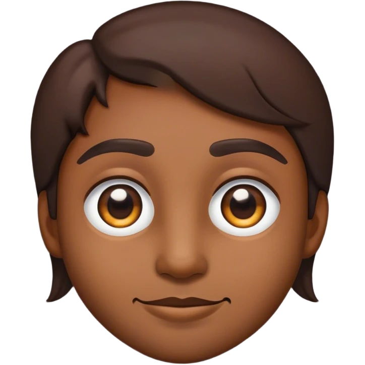 Emojicon side profile with eyes looking at me emoji