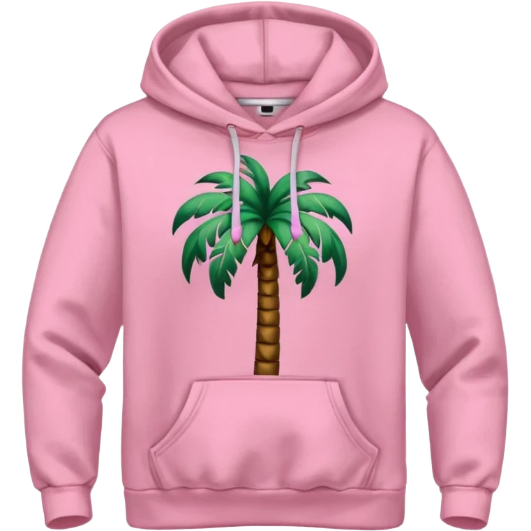 Pink palm puff hoodie emoji