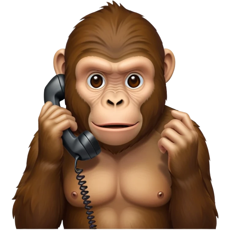 Обезьяна которая звонит по телефону в полицию emoji